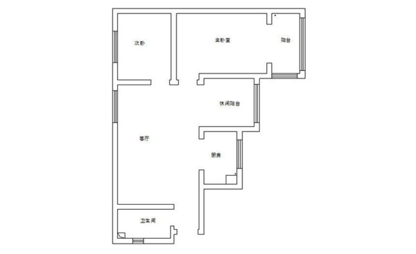 盛润锦绣城现代简约两居整体家装户型图