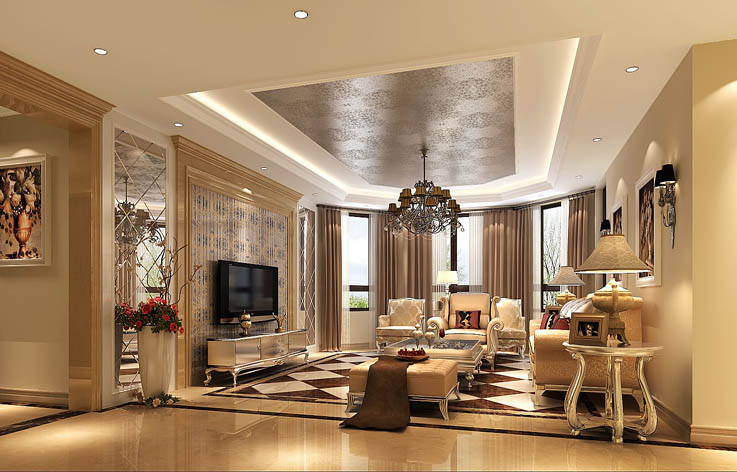 欧式 四居 公寓 绿城百合 高度国际 客厅图片来自高度国际姚吉智在绿城百合 186坪 欧式风格的分享