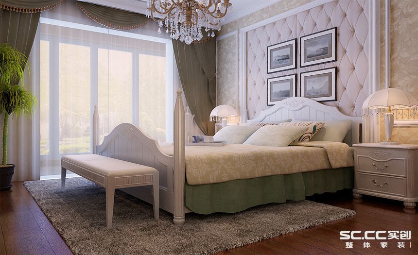 简约 欧式 三居 白领 收纳 80后 小资 卧室图片来自实创装饰百灵在典雅大气的欧式现代128平米的分享