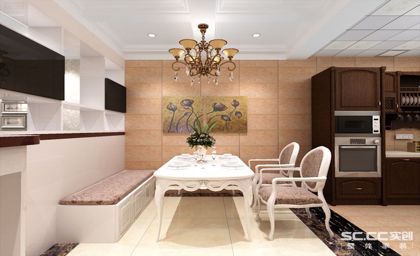 简约 欧式 二居 白领 收纳 80后 小资 餐厅图片来自实创装饰百灵在家属院简欧风90平米装修的分享