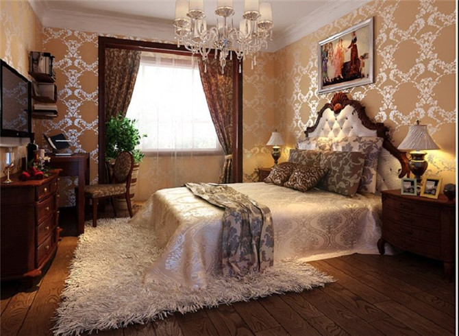 日升装饰 卧室图片来自装修设计芳芳在绿地香树花城126现代简约三居室的分享