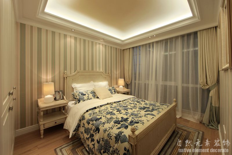 碧水龙庭 美式 三居 卧室图片来自自然元素装饰在碧水龙庭美式风装修案例的分享