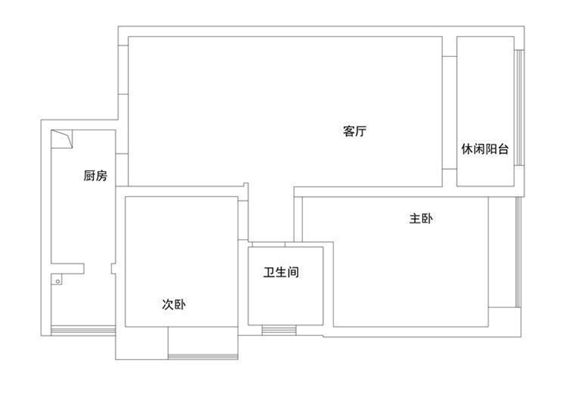 瀚宇天悦 简欧 两居 整体家装 户型图图片来自郑州实创装饰啊静在瀚宇天悦86平简欧两居的分享