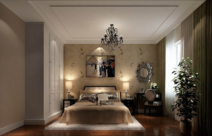 现代 三居 长滩壹号 高度国际 卧室图片来自高度国际姚吉智在长滩壹号 150坪 现代风格的分享