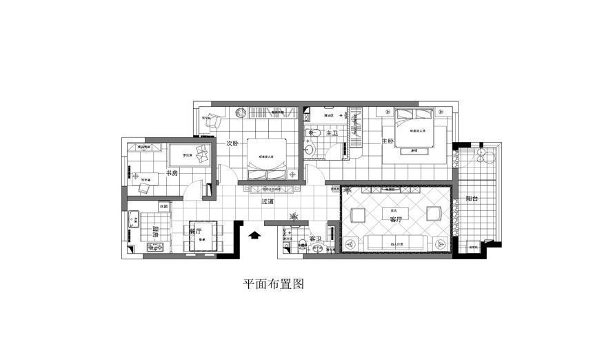 简约 欧式 三居 白领 收纳 80后 小资 户型图图片来自实创装饰百灵在世纪新城晨风园127平米装修的分享