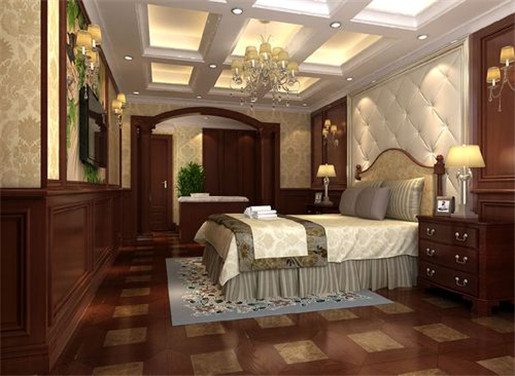 日升装饰 卧室图片来自装修设计芳芳在天鹅堡欧式古典四居的分享
