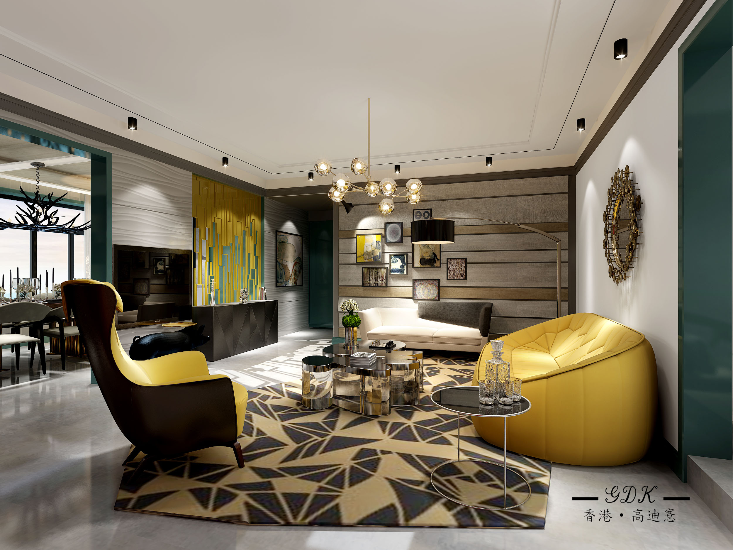 简约 三居 小资 混搭 客厅图片来自高迪愙室内设计-常傑在《玫·玺》k2百合湾的分享