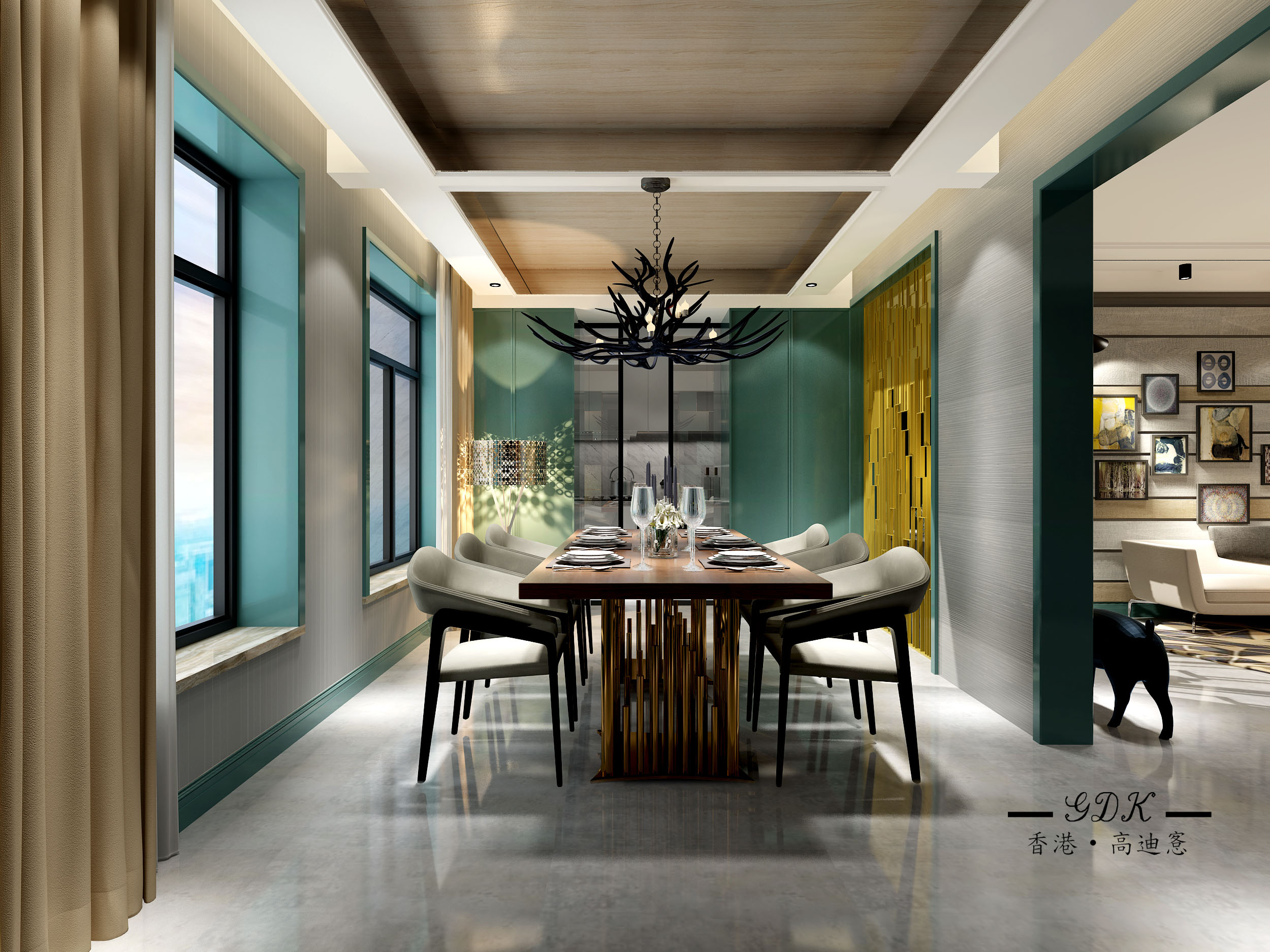 简约 三居 小资 混搭 餐厅图片来自高迪愙室内设计-常傑在《玫·玺》k2百合湾的分享