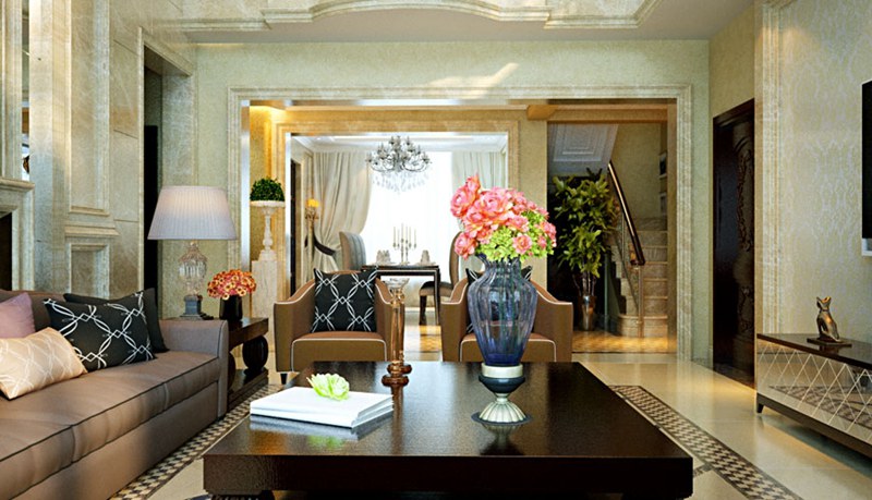 峰上大宅 客厅图片来自峰上大宅装饰长沙在汀湘十里-欧式风格的分享