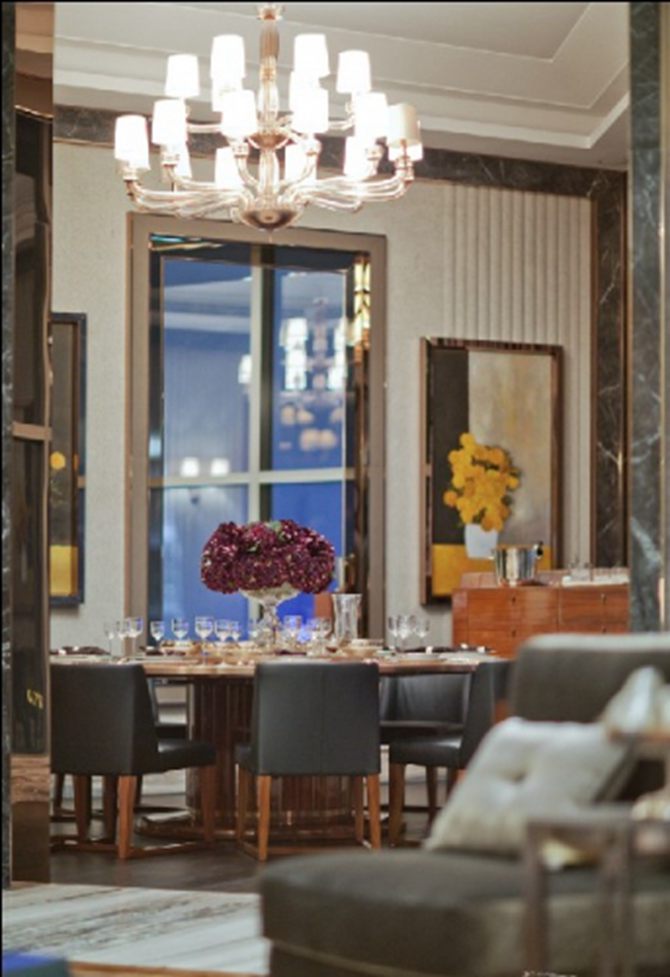 峰上大宅 餐厅图片来自峰上大宅装饰长沙在万科金域华府-新古典风格的分享