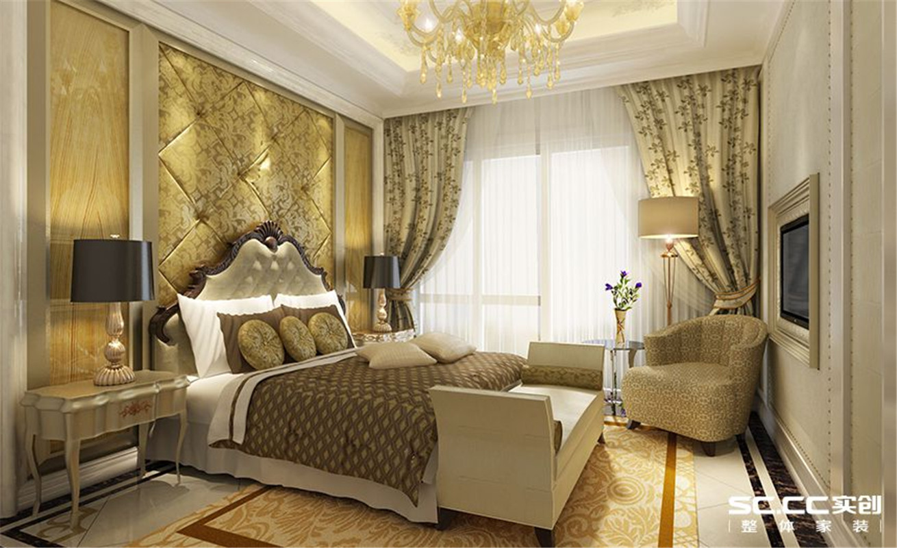 奢华 欧式 三居 整体家装 卧室图片来自郑州实创装饰啊静在130平奢华欧式三居的分享