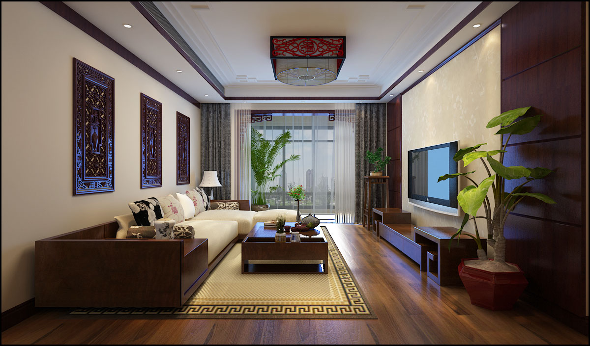 客厅图片来自广州生活家家居在中式风格效果图的分享