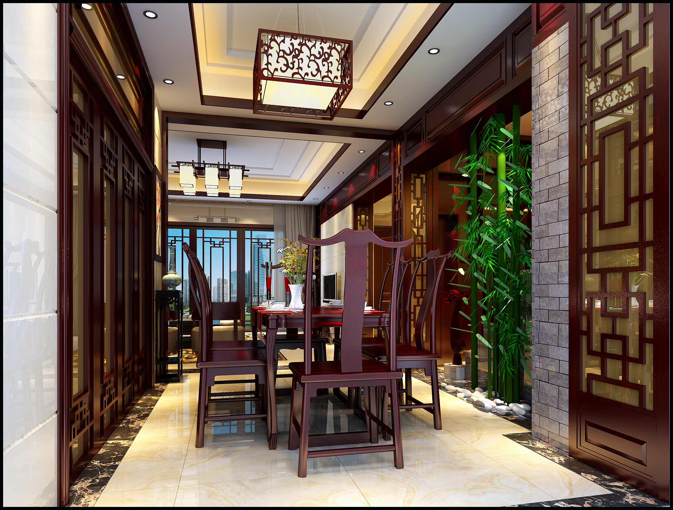 混搭 三居 别墅 中式 餐厅图片来自朗润装饰工程有限公司在碧桂园350平 中式风格的分享