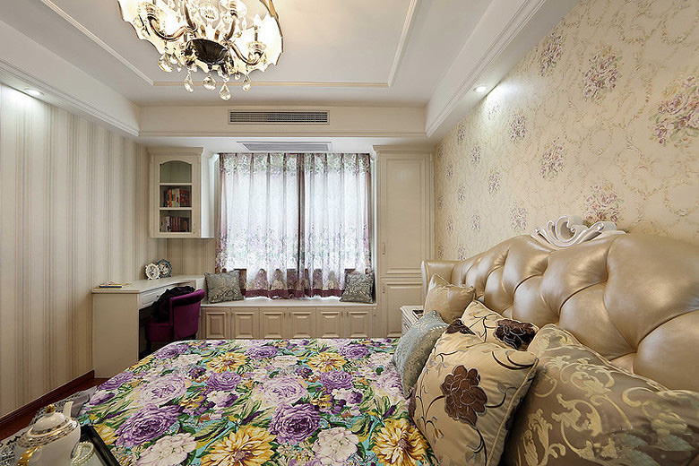 欧式 白领 80后 小资 卧室图片来自实创苗苗在【实创装饰】雅居乐高雅奢华欧式的分享
