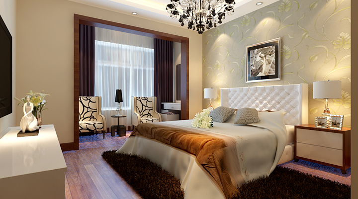 简约 三居 卧室图片来自实创装饰上海公司在奢华姿态述说三口之家温馨格调的分享
