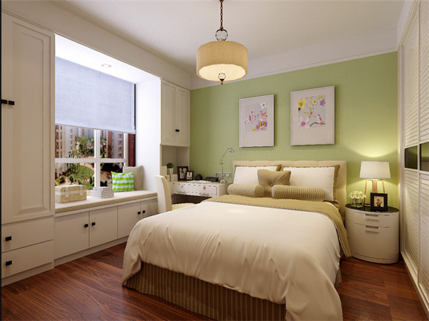 日升装饰 卧室图片来自装修设计芳芳在富力城125新中式三居室的分享
