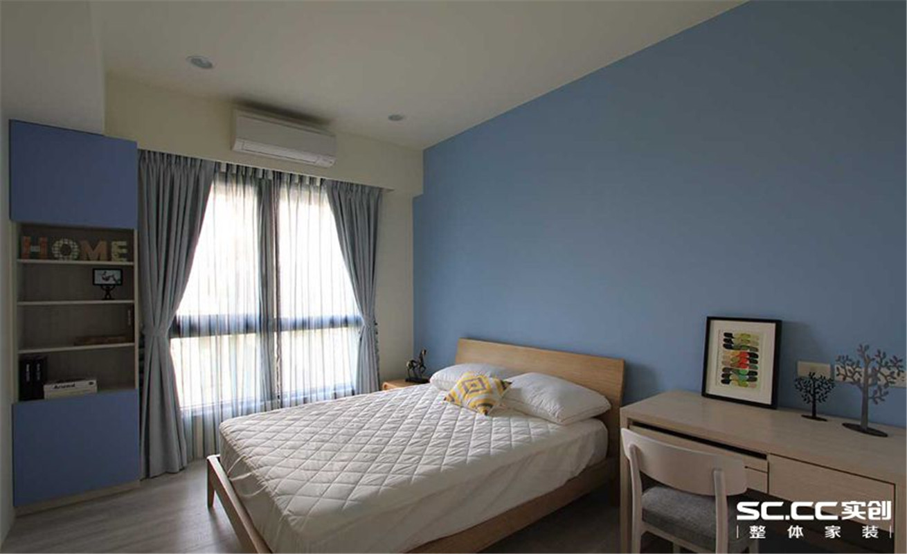 海马公园 美式 三居 整体家装 卧室图片来自郑州实创装饰啊静在海马公园117平美式三居的分享