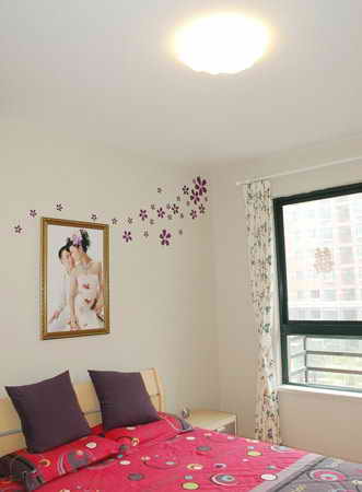 简约 田园 二居 三居 实创 卧室图片来自上海实创-装修设计效果图在134平米现代简约舒适风的分享