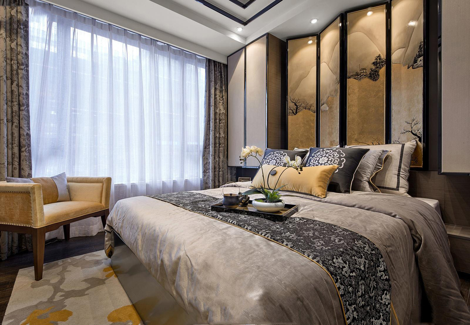 中式风格 别墅 白领 80后 卧室图片来自北京装修设计o在国瑞生态城中式之风格的分享