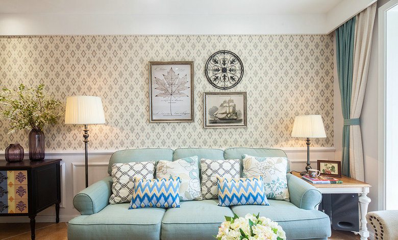 客厅图片来自佰辰生活装饰在简美筑成89平三口之家的分享
