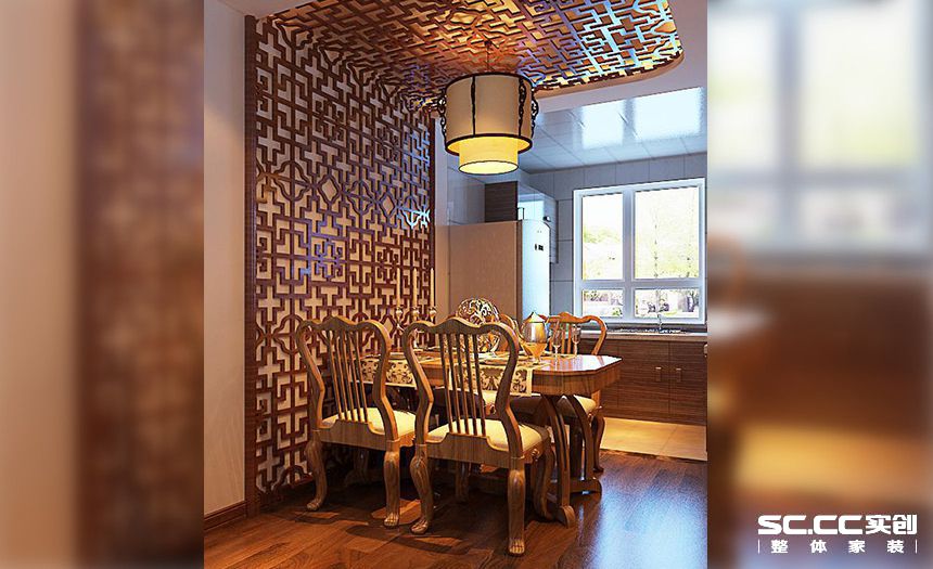 简约 中式 二居 白领 收纳 80后 小资 餐厅图片来自实创装饰百灵在古香古色之家的分享