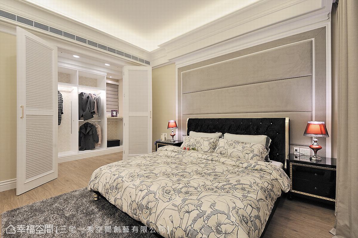 简约 三居 美式 收纳 卧室图片来自幸福空间在150平美式风格美感 温馨系居宅的分享