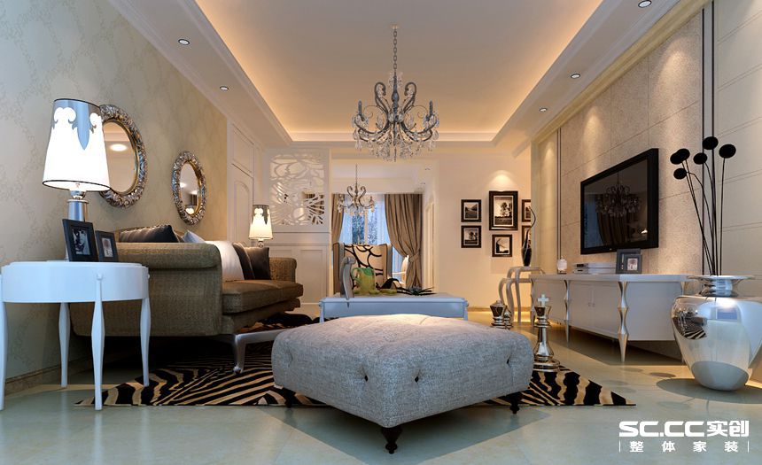 简约 三居 白领 收纳 80后 小资 客厅图片来自实创装饰百灵在现代简约140平米装修的分享