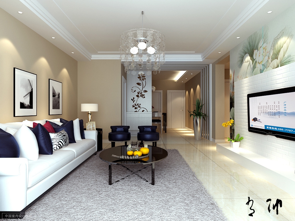 简约 二居 小户型 客厅图片来自北京二手房装修在小户型装修效果图的分享