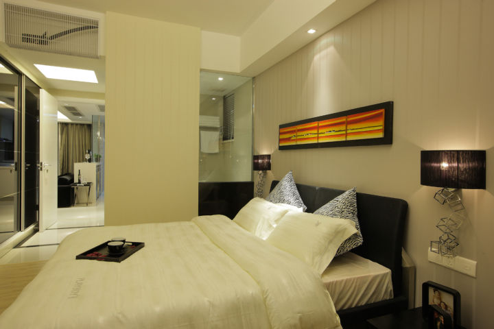 卧室图片来自cdxblzs在凯旋城 88平米 现代简约 二室的分享