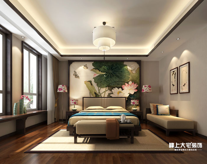 卧室图片来自峰上大宅装饰长沙在中隆国际御玺-中式风格的分享