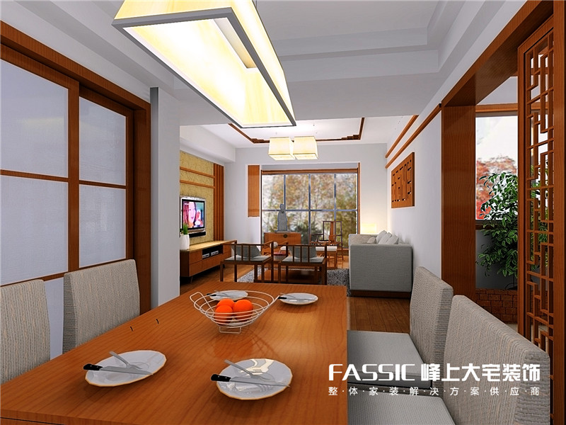 餐厅图片来自峰上大宅装饰长沙在中信向日葵-简中风格的分享
