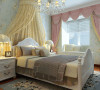 配以羊毛地毯和温馨靠枕点缀少女的浪漫空间，充分渲染了公主房的高贵与浪漫！