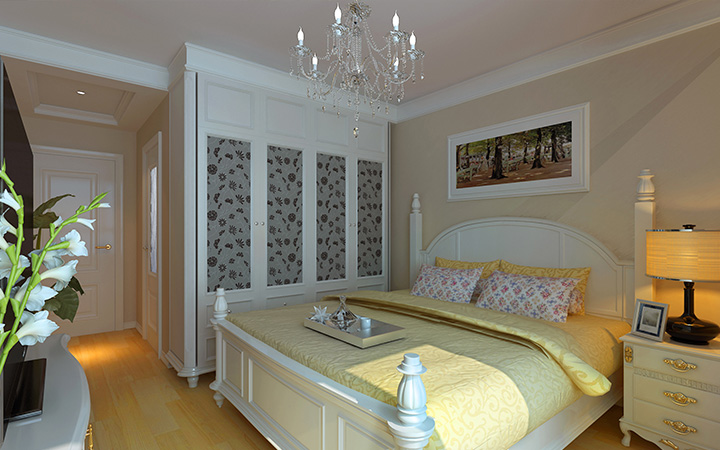 简约 欧式 二居 卧室图片来自青岛德隆装饰在鸿泰锦园简欧设计的分享