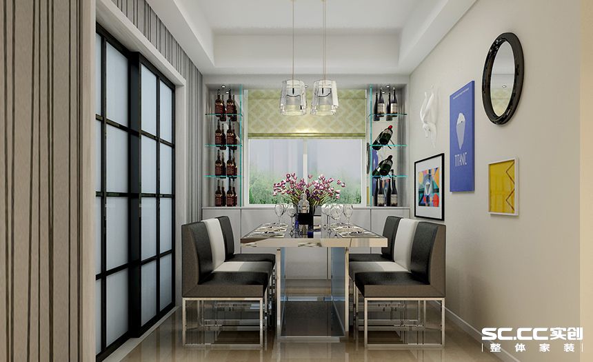 简约 三居 白领 收纳 80后 小资 餐厅图片来自实创装饰百灵在轻松自由的现代简约124平米的分享