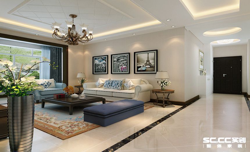 简约 三居 白领 收纳 80后 小资 客厅图片来自实创装饰百灵在清新三居室135平米装修的分享