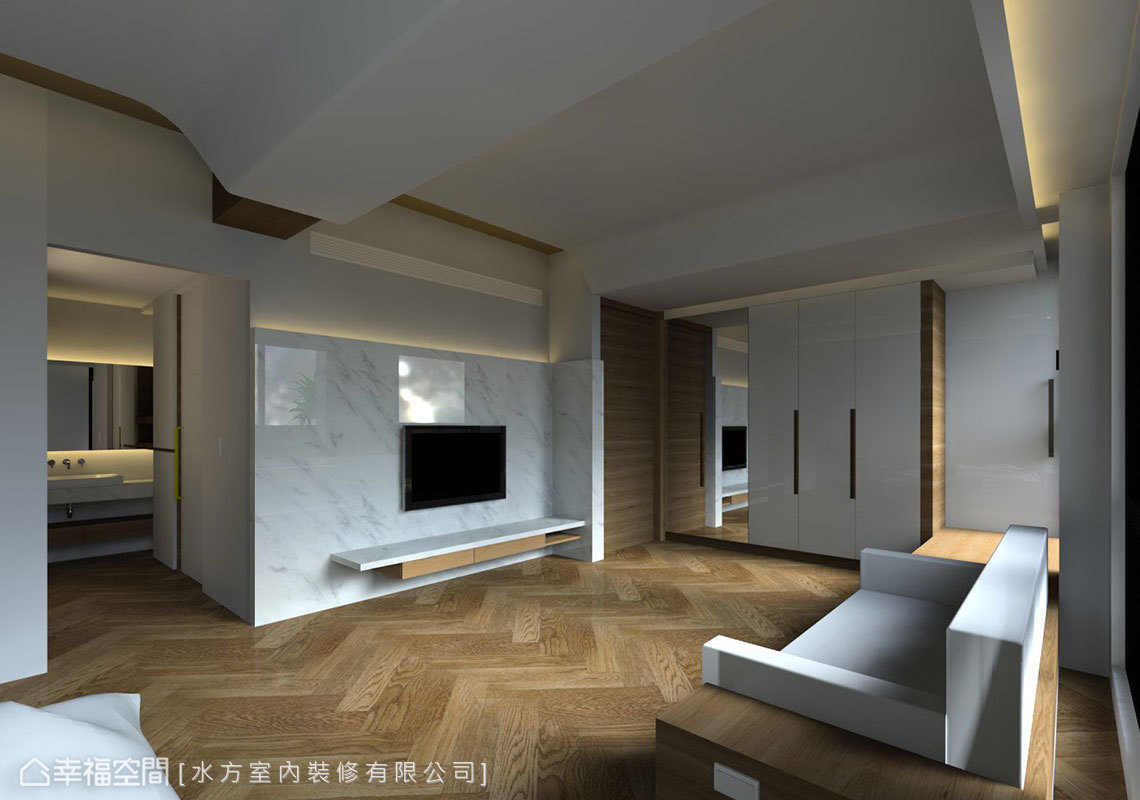 三居 现代 简约 小资 收纳 卧室图片来自幸福空间在250平完美现代风格 大抵如此的分享