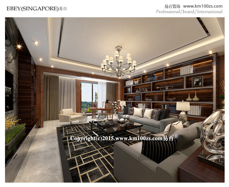 别墅 客厅图片来自昆明易百装饰-km100zs在中洲阳光210平米港中风格的分享