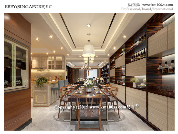别墅 餐厅图片来自昆明易百装饰-km100zs在中洲阳光210平米港中风格的分享