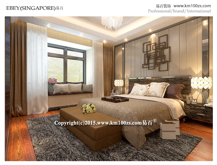 别墅 卧室图片来自昆明易百装饰-km100zs在中洲阳光210平米港中风格的分享