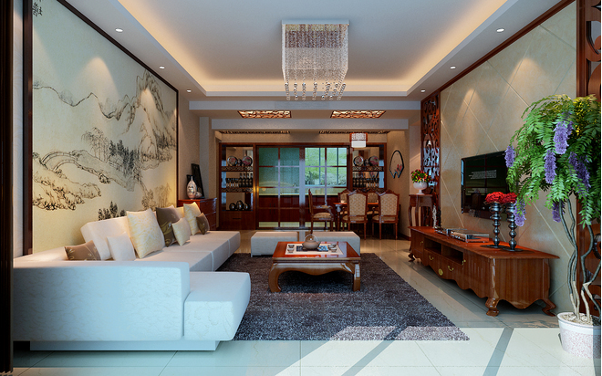 客厅图片来自天津印象装饰有限公司在都市新居装饰 案例赏析2015-8-17的分享