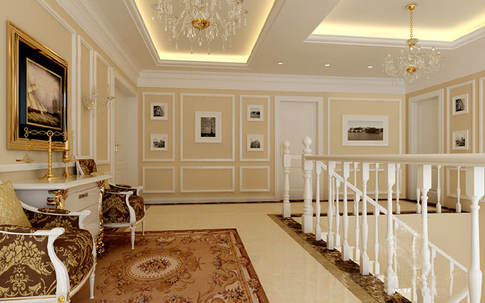 楼梯图片来自百家装饰-小李在保利西湖林语135平阁楼欧式的分享