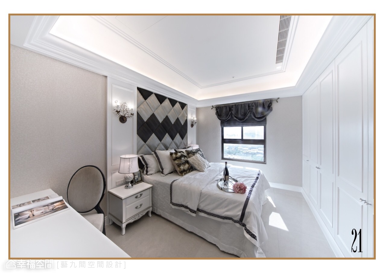 新古典 三居 欧式 收纳 简约 卧室图片来自幸福空间在210平艺术家演绎欧式新古典奢华的分享