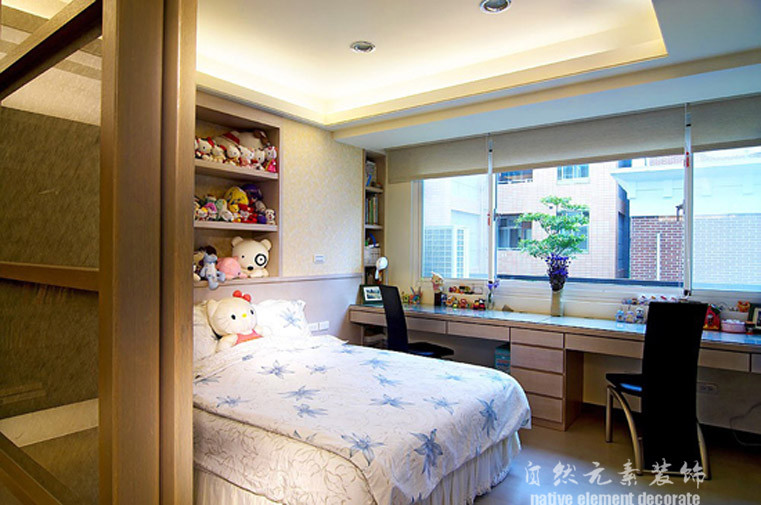 深圳湾 现代简约风 二居 儿童房图片来自自然元素装饰在深圳湾现代简约风装修案例的分享