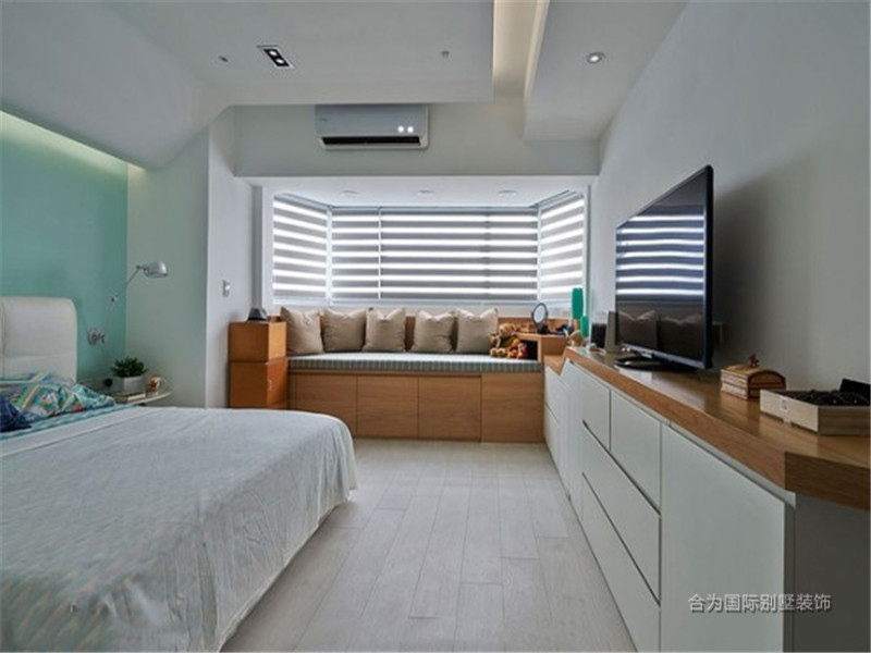 二居 现代 卧室图片来自北京精诚兴业装饰公司在鸿坤林语墅的分享