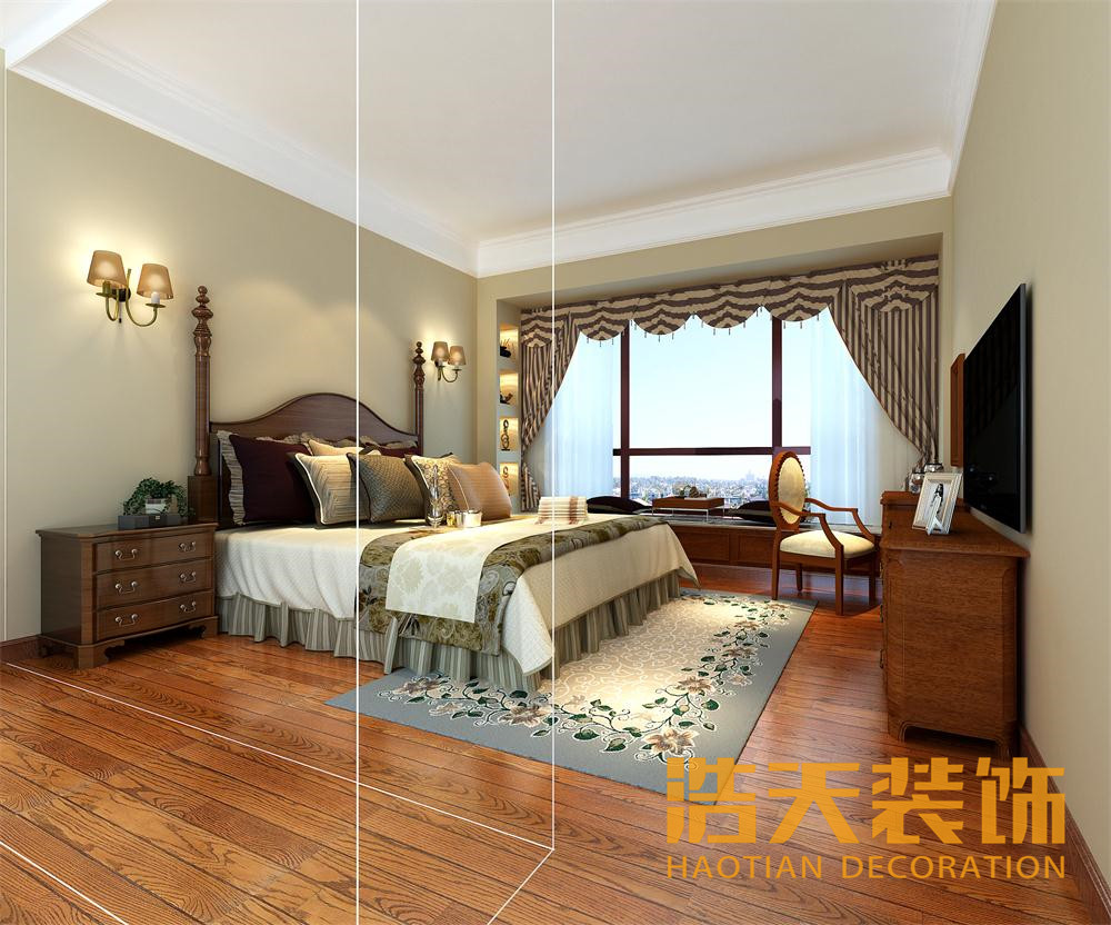 卧室图片来自深圳市浩天装饰在兰江山第~金姐的分享