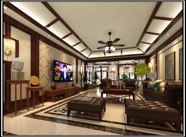 客厅图片来自长沙东易日盛装饰在中建芙蓉和苑-新中式风格的分享
