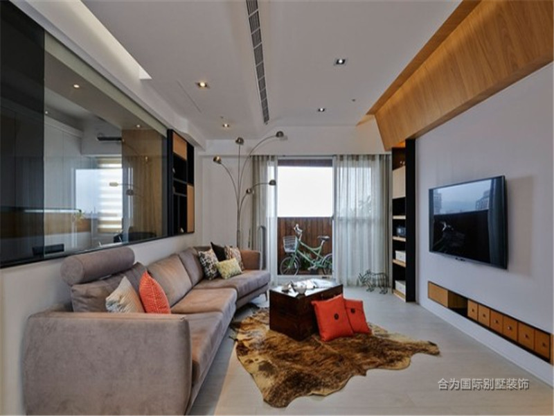二居 现代 客厅图片来自北京精诚兴业装饰公司在鸿坤林语墅的分享