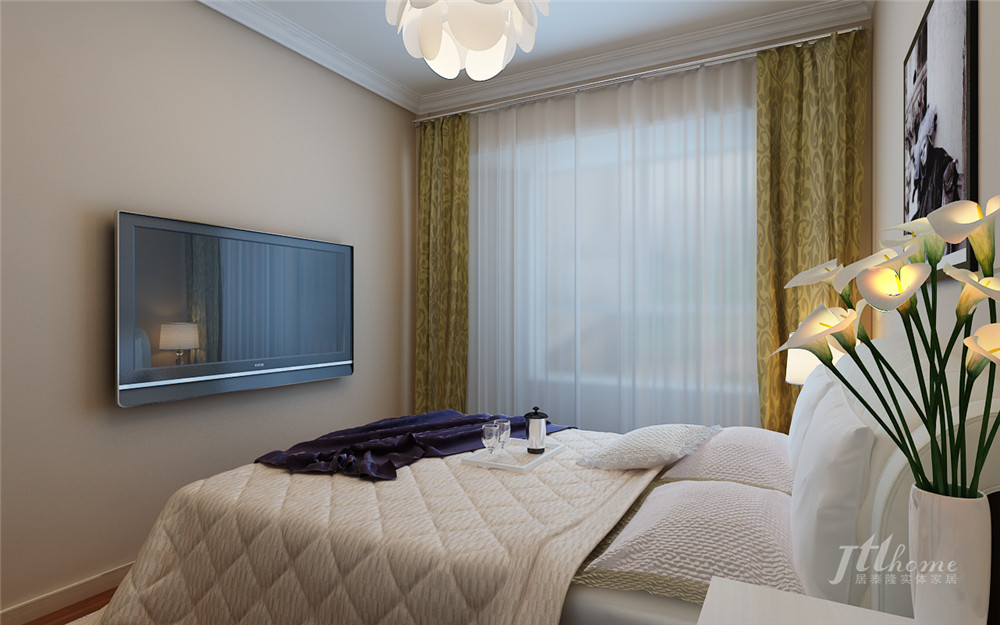 简约 三居 白领 宜居 舒适 卧室图片来自居泰隆深圳在福盈中央山现代简约三居室的分享