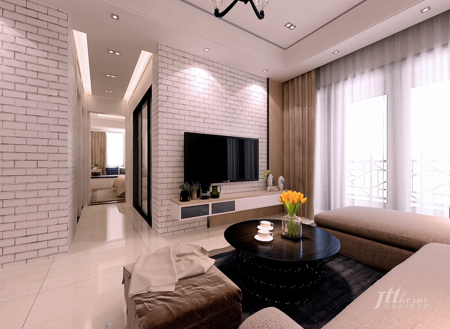 简约 宜居 舒适 三居 客厅图片来自居泰隆深圳在四季御园现代简约三居室的分享