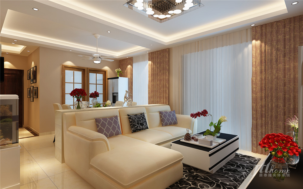 简约 三居 白领 宜居 舒适 客厅图片来自居泰隆深圳在福盈中央山现代简约三居室的分享